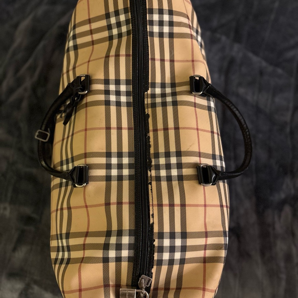 Burberry Nova Check Boston Bag OG Burberry Design Absolute Classic & Authentic - Picture 10 of 15